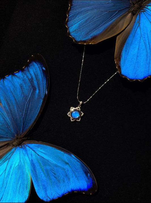 EIRA Blue Morpho Petal Star Pendant